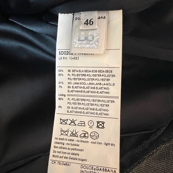 New D&G Gray Wool Silk Dress Lace 46/6 - Picture 7 of 8